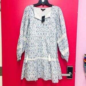 Lucky Brand - White & Blue Dress